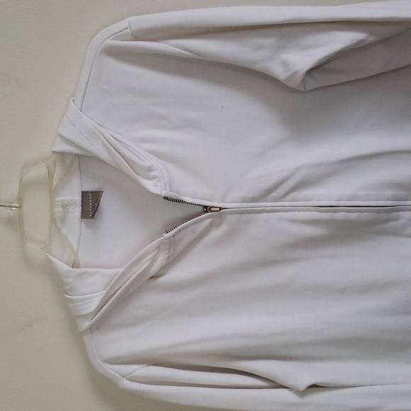 Partners white zip up hoodie, full zip, women's size medium. - Picture 2 of 8